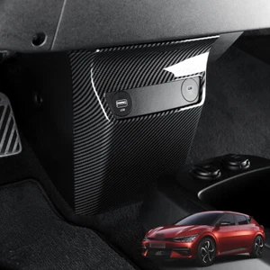 For Kia EV6 2022 2023 Carbon Fiber Style Car Air Front AC Vent Outlet Cover Trim - Picture 1 of 5