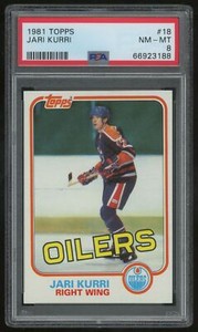 1981-82 TOPPS RC PSA 8 #18 (188) JARI KURRI