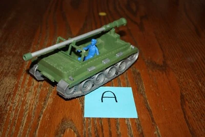 Vintage MPC Army Weasel (Tank) with Silver Tracks & Blue Driver A - Marx - Image 1 of 4
