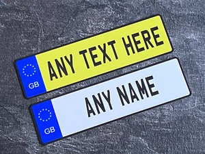 Placa de número de licencia de coche GB personalizada con placa de metal para coche scooter bicicleta - Imagen 1 de 8