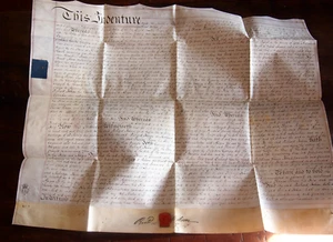 calligraphie 1788 BEAU PARCHEMIN ANGLAIS AVEC SES SCEAUX Conté d'YORK - Afbeelding 1 van 4