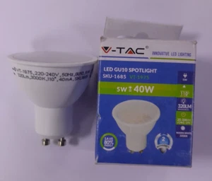 5W (= 40W) LED Blanco Cálido 3000K GU10 Instant On Foco Bombillas 320lm - Imagen 1 de 2