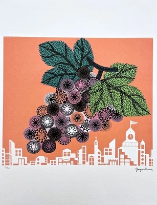 YAYOI KUSAMA - Grapes in the city - signed, numbered edition 42/500, 50x65cm - Image 1 of 4
