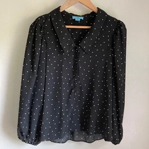 Camisa Cece Mujer Polkadot Abotonada Talla S Usada - Imagen 1 de 7