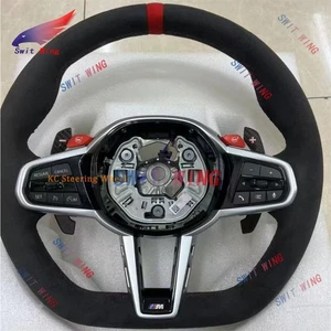 Black Alcantara Steering Wheel for For BMW G30 G31/32 F97 F98 F95 F96 X3 X5 X5M - Picture 1 of 6