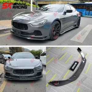 Fits For Maserati Ghibli 2014-17 Forged/Carbon Fiber Front Bumper Lip Body Kits - Picture 1 of 25