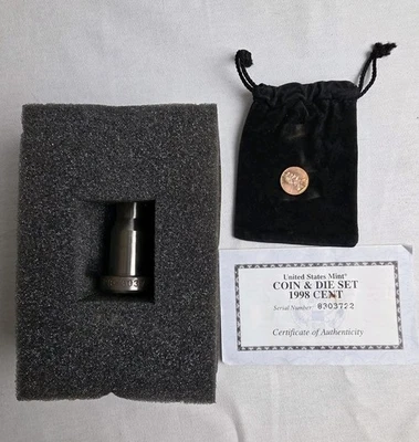 United States Mint COIN & DIE Set 1998 CENT - Philadelphia -  COA No Box - Image 1 of 4