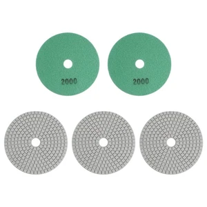 5pcs 5-Inch Grit 2000 Diamond Polishing Pads Wet/Dry for Stone Concrete Marble - Imagen 1 de 6
