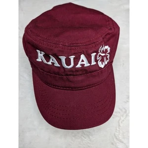 Kauai Painters Cap by Aloha Hawaii Maroon OSFM Adjustable - Picture 1 of 6