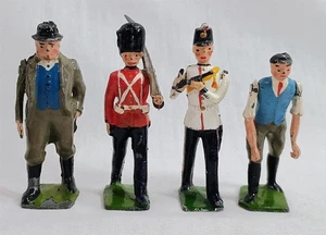 Lote de figuras de juguete de plomo vintage soldados civiles británicos Inglaterra - Imagen 1 de 7