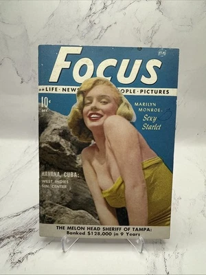 VTG Focus Magazine December 1951 Marilyn Monroe Sexy Starlet No Label - Image 1 of 4