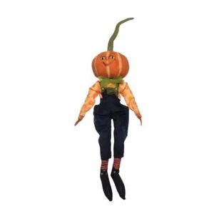 Joe Spencer Art Doll Huey Pumpkin Halloween NWT Soft Sculpture Autumn Harvest - Picture 1 of 1
