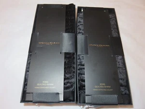 2 Donna Karan Soft Velvet Handstitched Quilt king Shams Black $370 - Picture 1 of 4