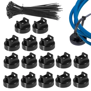 Magnetic Cable Zip Tie Mounting Bases Suction Cup Hook Fixing Clips Holder - Picture 1 of 11