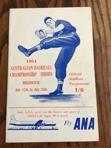 Programme Championnat d'Australie de Baseball 1954 - Photo 1/8