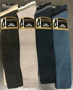 MULTI COLOR | KNEE HIGH LONG |TRADITIONAL MENS SOCKS| 100%COTTON | PACK OF 12 - Picture 1 of 1