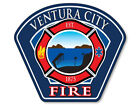 3x4 inch Ventura City Fire Logo Sticker bumper decal ca dept fireman rescue seal