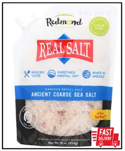 Redmond echtes Meersalz - natürlich unraffiniert glutenfrei grob 16 Unzen Beutel 1 Stück - Bild 1 von 3