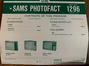 Sams Photofact Folder Set 1296 February 1973 Complete Set - Picture 1 of 7