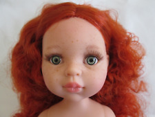 Marga Nude Paola Reina Las Amigas Doll 32cm Vinyl 13" Curly Red Hair Freckles