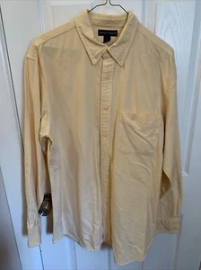Grant Thomas Button Up Shirt Men's Med Yellow Pocket - Picture 1 of 6