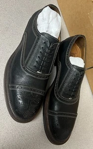 John Fluevog Mens 7 Administratrix Flexible Brogue Shoes - Black - Picture 1 of 12