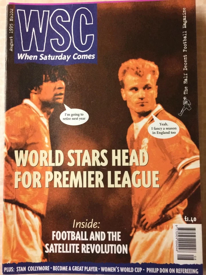 When Saturday Comes August 1995 #102 Collymore, Philip Don, Reading, VGC/Unread. - Image 1 of 1