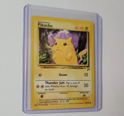 Pikachu 87/130 Base Set 2 Near Mint Pokemon Card Unlimited Edition NM - Image 1 of 2