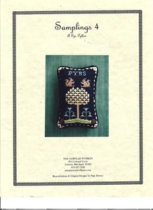 A Pyn Pyllow Samplings 4 The Samplar Works Cross Stitch Chart Squirrels Tree etc - Picture 1 of 1