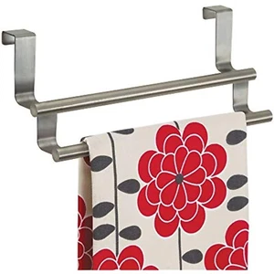 Dual Bar Kitchen Bathroom Over The Cabinet Towel Bar Stainless Steel 9.25" x 4" - Picture 1 of 4