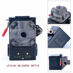 Interruptor de presión de compresor de aire universal de cuatro puertos 95-125 PSI 1/4" NPT - Imagen 1 de 7