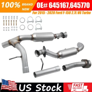 Catalytic Converter For 2015 -2020 Ford F150 2.7L Turbo Charged With Y-Pipe - Picture 1 of 12
