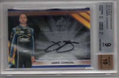 2013 JIMMIE JOHNSON PRESS PASS IGNITE INK BLACK AUTOGRAPHED CARD 03/20 MINT 9 10 - Image 1 of 2