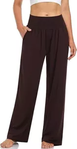 UEU Women's Casual Loose Wide Leg Cozy Pants Yoga Sweatpants Comfy High Waisted - Picture 1 of 3