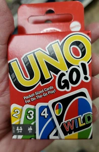 UNO Go Mini Card Game! Mini Travel Version. Pocket Sized. Great Stocking Stuffer - Picture 1 of 5