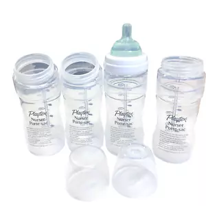 Clear Playtex Baby Nurser Drop Ins 4 biberon inclinabili 1 capezzolo 2013 utilizza fodere - Foto 1 di 6