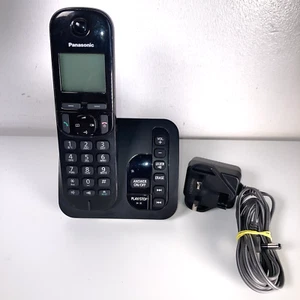 Teléfono doméstico inalámbrico único Panasonic KX-TGC220E y contestador automático negro - Imagen 1 de 13