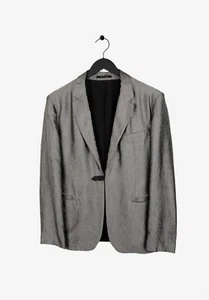 Original Emporio Armani Silk Blend Blazer Jacket Shiny Grey Size 52IT(L), H1267 - Picture 1 of 8