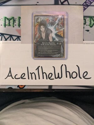 Naruto TCG CCG Foil Sasuke Uchiha & Kakashi Hatake English Near Mint. PR076 - Image 1 of 2