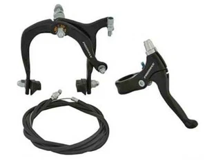 Promax Cruiser Fixed BMX Alloy Brake Set Front or Rear Caliper Lever Cable Bikes - Picture 1 of 9