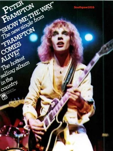 1976 Peter Frampton "Show Me The Way" Song Release Industry Promo Ad Reprint - Picture 1 of 1
