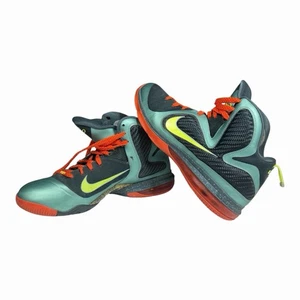 2011 Men's Nike Zoom Lebron 9 IX Cannon Blue Orange Volt Size 11.5 READ AS IS - Picture 1 of 24