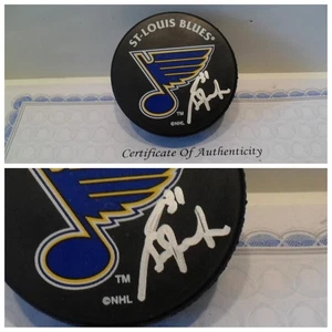 Grant Fuhr Autograph Signed St Louis Blues Puck COA - Nice Bright Silver Pen - Picture 1 of 2