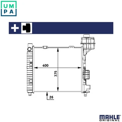 RADIATOR ENGINE COOLING CR 322 000S FOR MERCEDES-BENZ M 166.940 1.4L 4cyl - Image 1 of 4