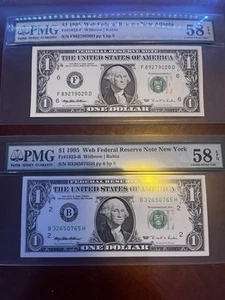 1995 U.S Web Note Lot Graded 58 EPQ - Picture 1 of 2