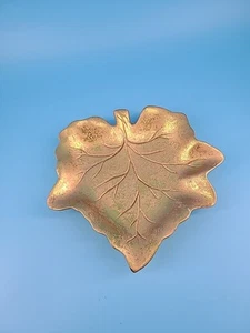 Plato de cerámica artística hoja de arce dorado otoño - Imagen 1 de 5