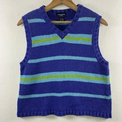 VTG The Limited Womens Y2K Sweater Vest Sz M/L Preppy Academia Indie Chunky 90s - Image 1 of 4