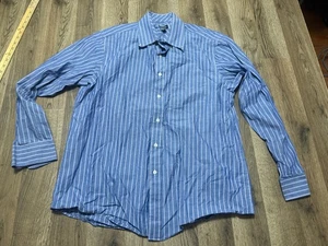 Club Room Shirt Men's Size 16.5 34-35 Blue Pink Button Up Shirt Regular Fit - Picture 1 of 11