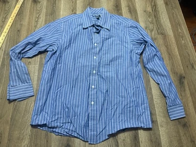 Club Room Shirt Men's Size 16.5 34-35 Blue Pink Button Up Shirt Regular Fit - Image 1 of 4