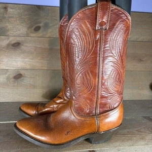 Laredo Mujer Talla 8.5 Zapatos Marrón Cuero Western Botas Vaqueras - Imagen 1 de 9